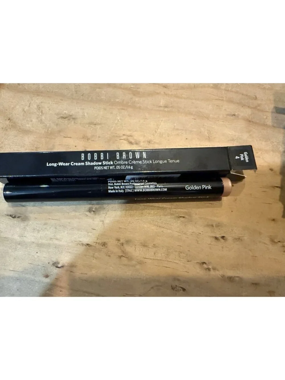 Bobbi Brown Long- Wear Cream Shadow Stick Golden Pink .05 oz New W/ Box